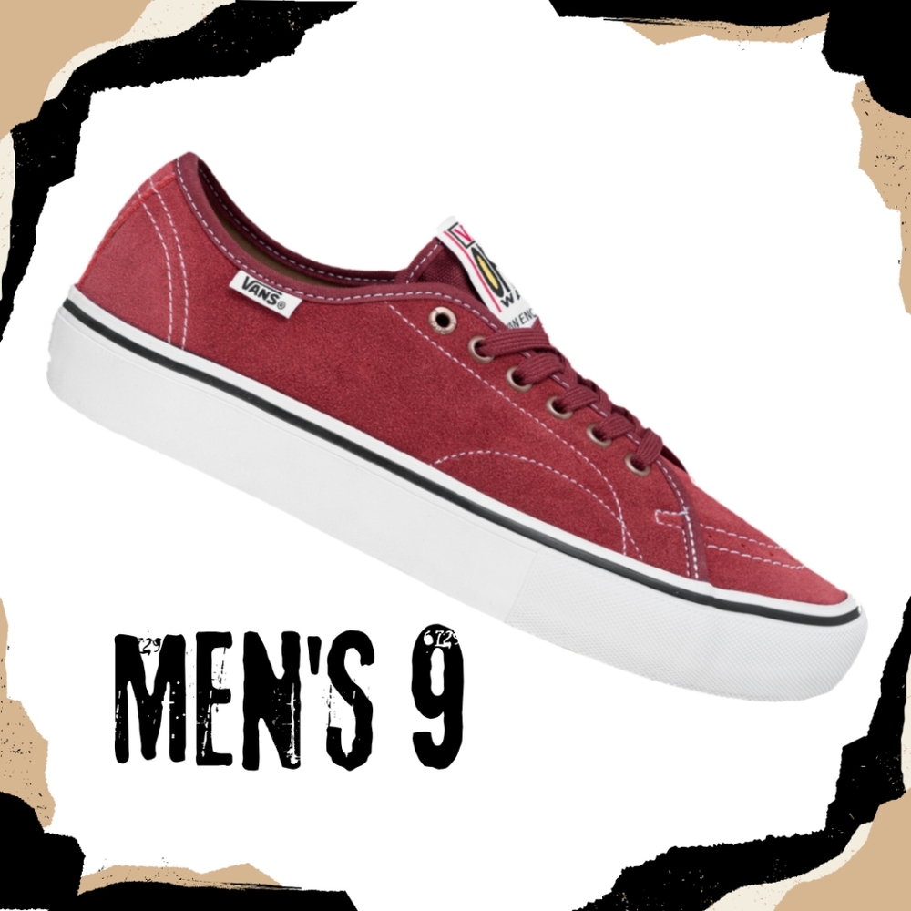Vans AV Classic Pro Madder Brown Suede White UltraCush Men's Size 9